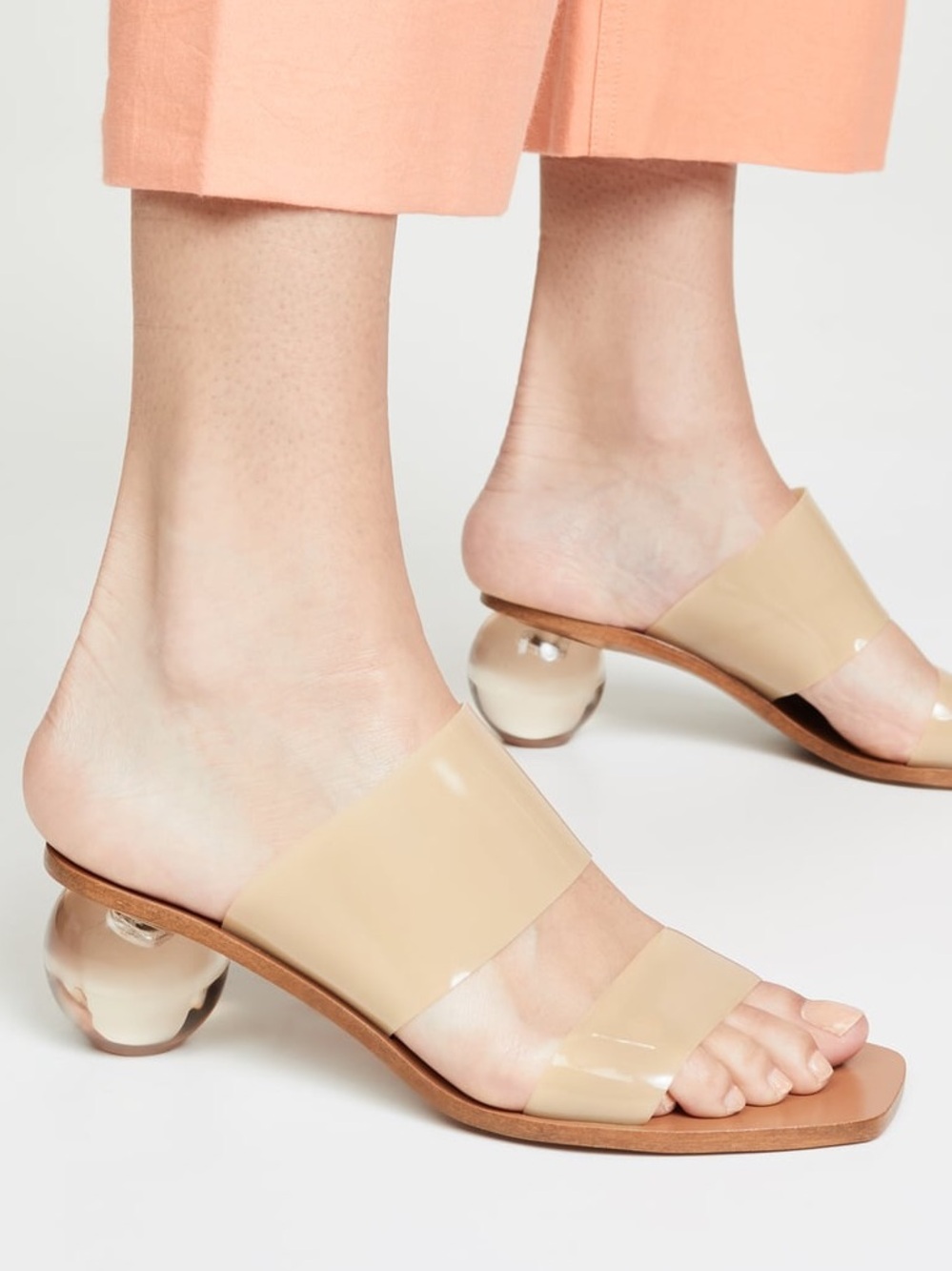 Cult Gaia Jila Slide Sandal in Nude